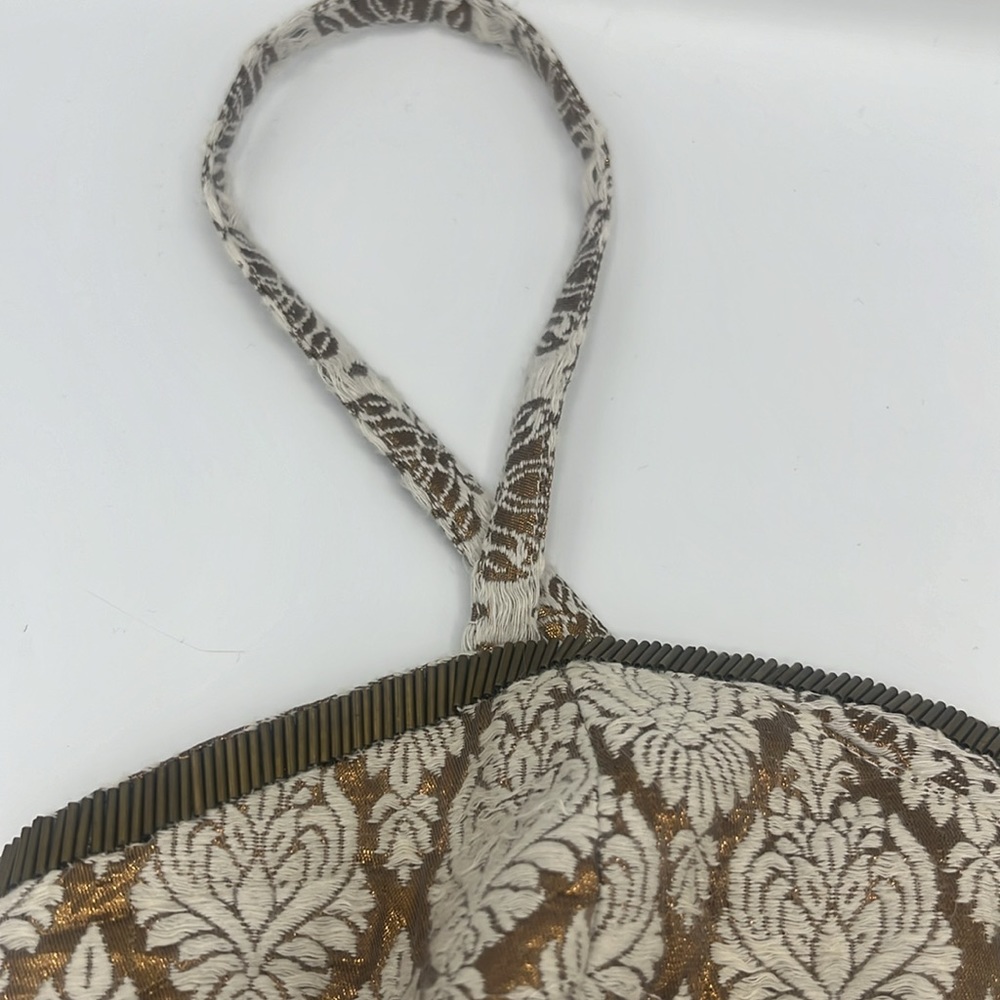 FREE PEOPLE NWT Corset Top Metallic Jacquard, Bronze Bead accents - Picture 6 of 9